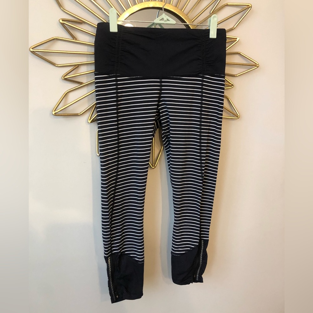 Lululemon Striped Capri Leggings
